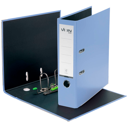 Artikelbild 2 für VON LEITZ Ordner hellblau Karton 8,0 cm DIN A4, 1 St., Artikelnummer 669939