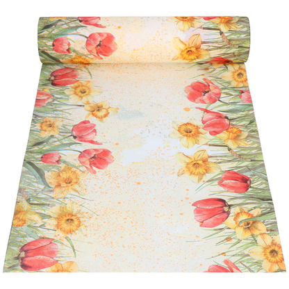 Artikelbild für PAPSTAR Tischläufer Tulips & Daffodils 37013 mehrfarbig 40,0 cm x 24,0 m, 1 St., Artikelnummer 695878