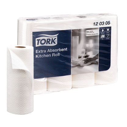 Artikelbild für TORK Küchenrollen Premium 3-lagig, 4 Rollen, Artikelnummer 411033