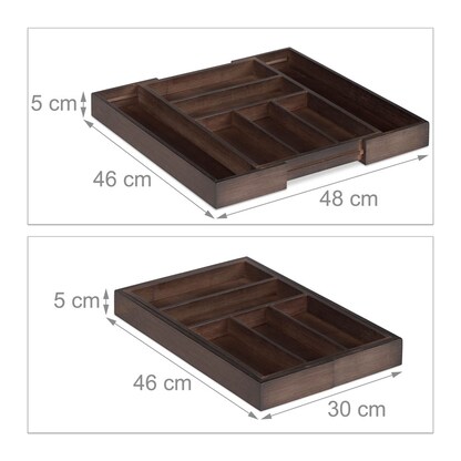 Artikelbild 2 für relaxdays Besteckkasten braun 1 St., Artikelnummer 400467