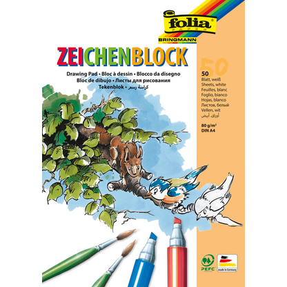 Artikelbild für folia Malblock DIN A4 80 g/qm, 50 Blatt, 1 St., Artikelnummer 497931