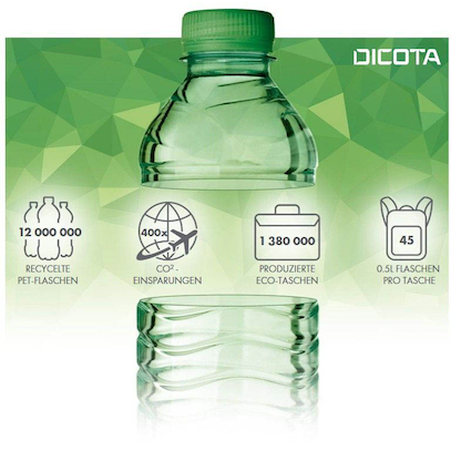 Artikelbild 9 für DICOTA Laptoptasche Eco Multi BASE Kunstfaser schwarz D30447-RPET bis 44,0 cm (17,3 Zoll), Artikelnummer 492337