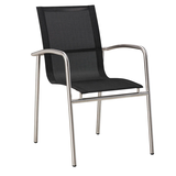 Artikelbild 1 für BEST Gartenstuhl mit Armlehnen Khartum schwarz, 1 St., Artikelnummer 139044