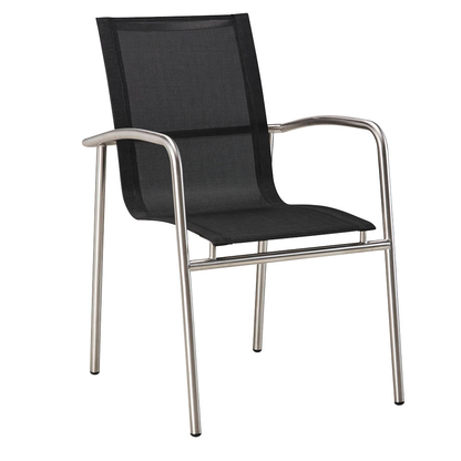 Artikelbild für BEST Gartenstuhl mit Armlehnen Khartum schwarz, 1 St., Artikelnummer 139044