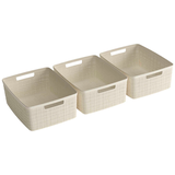 Artikelbild 1 für curver JUTE RECYCLING Aufbewahrungskörbe-Set weiß, 3 St., Artikelnummer 744708