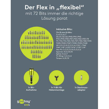 Artikelbild 6 für goobay Bit-Set 77843, 75-teilig, Artikelnummer 779742