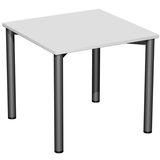 Artikelbild 1 für geramöbel Flex Schreibtisch lichtgrau, anthrazit quadratisch, 4-Fuß-Gestell grau 80,0 x 80,0 cm, Artikelnummer 880157