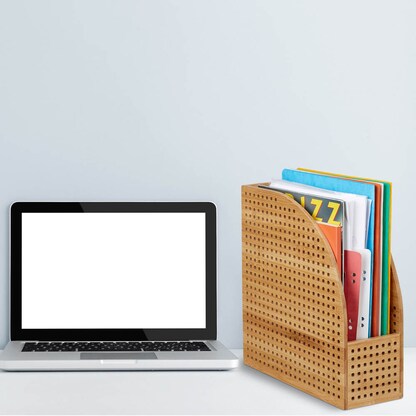 Artikelbild 7 für relaxdays Stehsammler 10024221_0 braun Bambus, DIN A4, Artikelnummer 392751