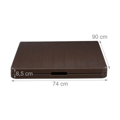Artikelbild 7 für relaxdays Gartentisch BASTIAN braun rechteckig 180,0 x 74,0 x 73,0 cm, Artikelnummer 771012