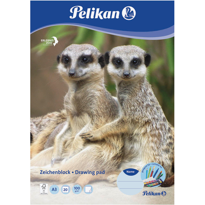 Artikelbild 6 für Pelikan Zeichenblock Zoo DIN A3 100 g/qm, 20 Blatt, 1 Block, Artikelnummer 612958