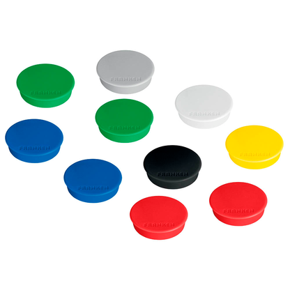 Artikelbild für FRANKEN Magnet farbsortiert, Kunststoff Ø 3,8 cm, 10 St., Artikelnummer 670739