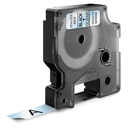 Artikelbild 3 für DYMO Schriftband D1 45010 S0720500, 12 mm, schwarz auf transparent, 1 St., Artikelnummer 148395
