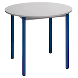 Artikelbild 1 für SODEMATUB Mehrzwecktisch lichtgrau, blau rund, Vierkantrohr blau, 80,0 x 80,0 x 74,0 cm, Artikelnummer 479048
