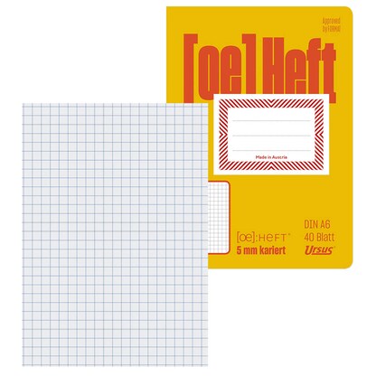 Artikelbild für Ursus Schulheft OE Recycling kariert DIN A6 ohne Rand, 40 Blatt, 1 St., Artikelnummer 515148