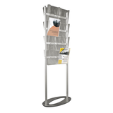 Artikelbild 1 für update displays Prospektständer Info Center silber DIN A4 60,0 x 35,0 x 163,5 cm, 1 St., Artikelnummer 750919