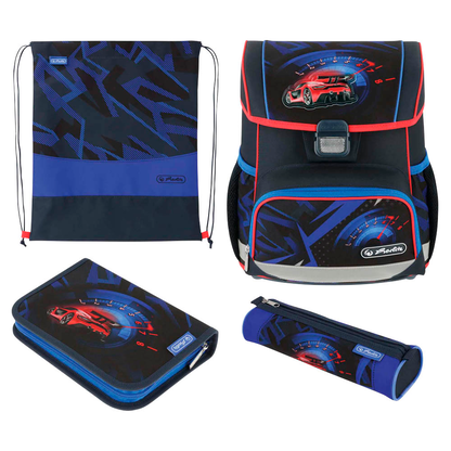 Artikelbild für herlitz Schulranzen-Set Loop Plus High Speed Kunstfaser blau, Artikelnummer 271492