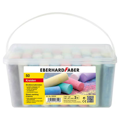 Artikelbild für EBERHARD FABER Straßenmalkreide farbsortiert 50 St., Artikelnummer 198222