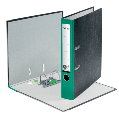 Artikelbild 2 für VON LEITZ Ordner grün mamoriert Karton 5,0 cm DIN A4, 1 St., Artikelnummer 635619