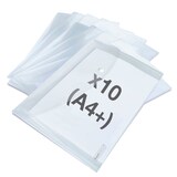 Artikelbild 1 für RAPESCO® Dokumententaschen ECO GRS DIN A4 transparent klar, 10 St., Artikelnummer 710576