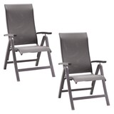 Artikelbild 1 für BEST Gartenstühle mit Armlehnen Larino anthrazit, 2 St., Artikelnummer 457965