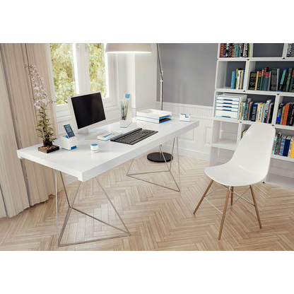 Artikelbild 5 für LEITZ Stehsammler WOW Duo Colour 53621036 perlweiß/blau Kunststoff, DIN A4, 1 St., Artikelnummer 313546