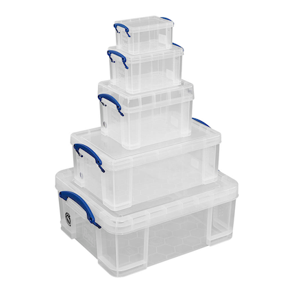 Artikelbild 2 für Really Useful Box Aufbewahrungsboxen-Set transparent, 1 Set, Artikelnummer 575858
