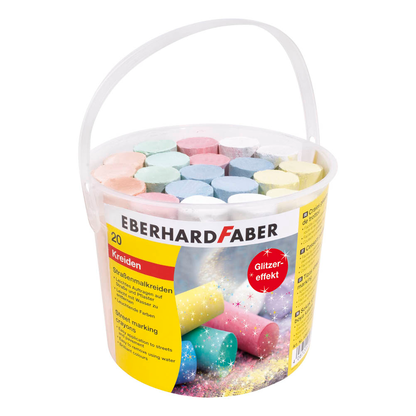 Artikelbild für EBERHARD FABER Straßenmalkreide Glitzer farbsortiert 20 St., Artikelnummer 198232