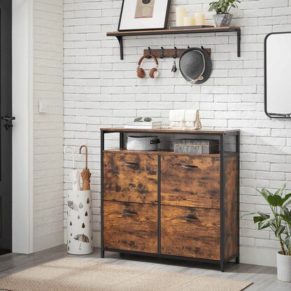 Artikelbild 9 für VASAGLE Schuhschrank, LBS803B01 braun 1 Fachboden 98,3 x 30,0 x 95,0 cm, Artikelnummer 290108