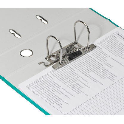 Artikelbild 3 für DONAU Klassik Ordner türkis Karton 7,5 cm DIN A4, 1 St., Artikelnummer 345199