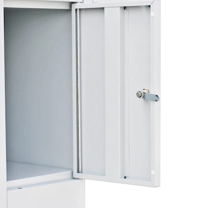 Artikelbild 4 für LÜLLMANN Schließfachschrank signalweiß 520437, 12 Schließfächer 88,5 x 50,0 x 180,0 cm, Artikelnummer 830873