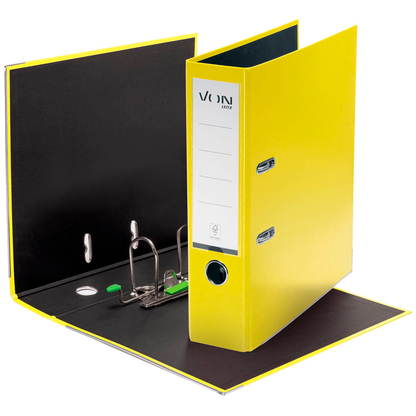 Artikelbild 2 für VON LEITZ Ordner gelb Karton 8,0 cm DIN A4, 1 St., Artikelnummer 635647