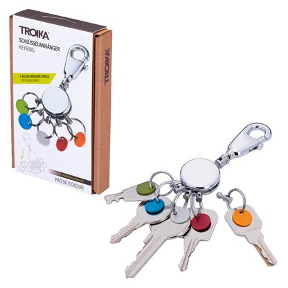 Artikelbild für TROIKA® Schlüsselanhänger PATENT/Colour glänzend mehrfarbig, Artikelnummer 665879