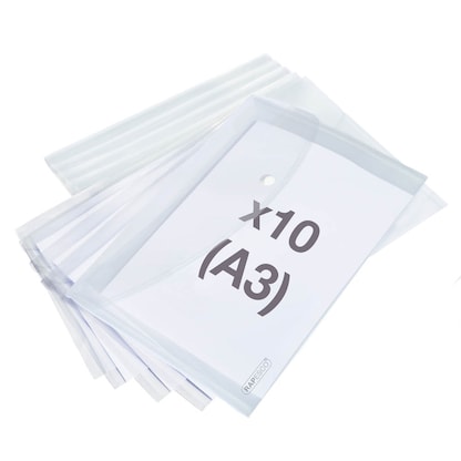 Artikelbild für RAPESCO® Dokumententaschen ECO GRS DIN A3 transparent klar, 10 St., Artikelnummer 710556