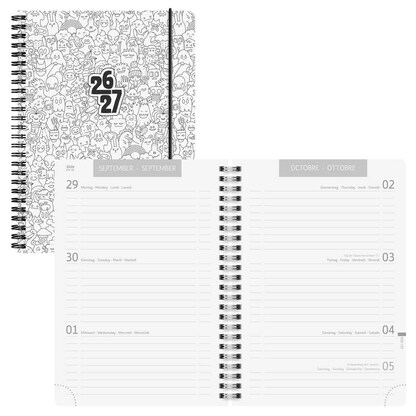 Artikelbild für BRUNNEN Schülerkalender ZENart 2026/2027 weiß, grau, 1 St., Artikelnummer 804969