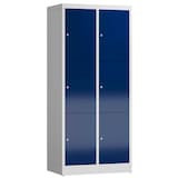 Artikelbild 1 für ClassiX Schließfachschrank enzianblau, lichtgrau X-523321, 6 Schließfächer 80,0 x 50,0 x 180,0 cm, Artikelnummer 189369