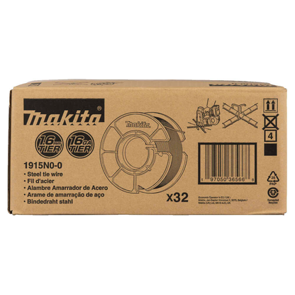 Artikelbild 3 für makita 1915N0-0 Bindedraht blank für Bewehrungsverbinder 1,6 mm x 30,0 m, 32 St., Artikelnummer 812079