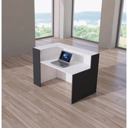 Artikelbild 5 für Kerkmann Empfangstheke BARI L-Form, weiß, anthrazit 150,0 x 95,0 x 108,0 cm, Artikelnummer 690293