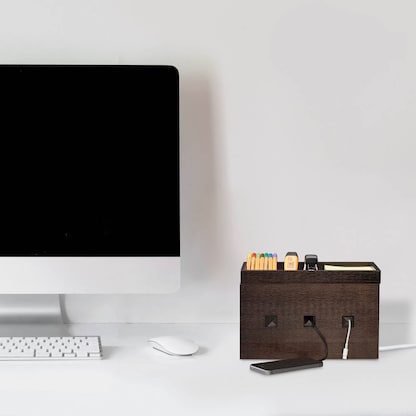 Artikelbild 4 für relaxdays Kabelbox 25,5 cm braun, Artikelnummer 762581