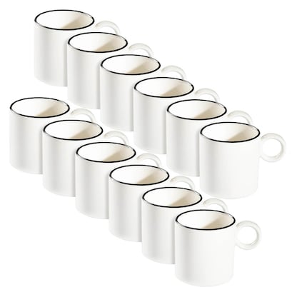 Artikelbild für ID Fine Kaffeetassen Modest Black Ring weiß 0,08 l, 12 St., Artikelnummer 633766