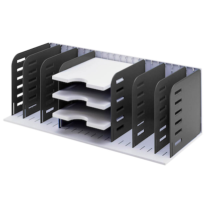 Artikelbild 3 für styro Sortierstation styrorac grau/schwarz mit 7 Fächern, Artikelnummer 370243