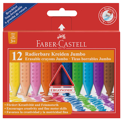 Artikelbild für FABER-CASTELL Jumbo Wachsmalstifte farbsortiert, 12 St., Artikelnummer 331546