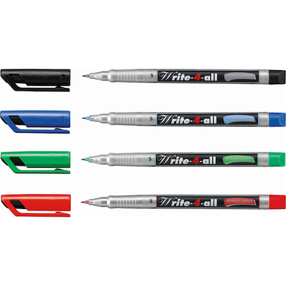 Artikelbild für STABILO Write-4-all Permanentmarker farbsortiert 0,4 mm, 4 St., Artikelnummer 973920