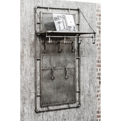 Artikelbild 2 für HAKU Möbel Wandgarderobe 15889 anthrazit Metall 9 Haken 60,0 x 120,0 cm, Artikelnummer 551113