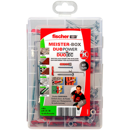 Artikelbild 3 für fischer Meister-Box - DuoPower/DuoTec + S 2K 540093 Dübel- und Schrauben-Sortiment, 87-teilig, Artikelnummer 480287