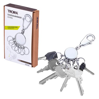 Artikelbild für TROIKA® Schlüsselanhänger PATENT silber, Artikelnummer 666137