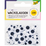 Artikelbild 1 für folia Wackelaugen weiß sortiert Ø unterschiedlich mm, 100 St., Artikelnummer 355507
