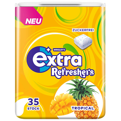 Artikelbild 2 für extra® Refreshers TROPICAL Kaugummis 35 Dragees, Artikelnummer 473197