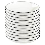 Artikelbild 1 für ID Fine Teller Modest Black Valle weiß Ø 25,0 cm, 12 St., Artikelnummer 634077