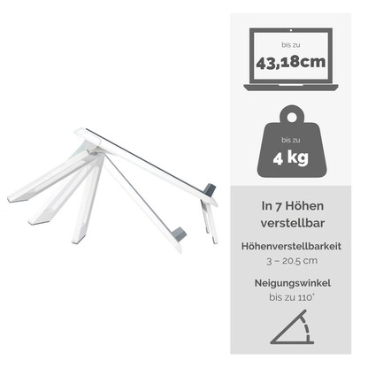 Artikelbild 6 für Fellowes Laptop-Ständer I-Spire Klappbar weiß, Artikelnummer 203087