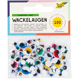 Artikelbild 1 für folia Wackelaugen mehrfarbig mit Wimpern farbig sortiert Ø unterschiedlich mm, 100 St., Artikelnummer 355513
